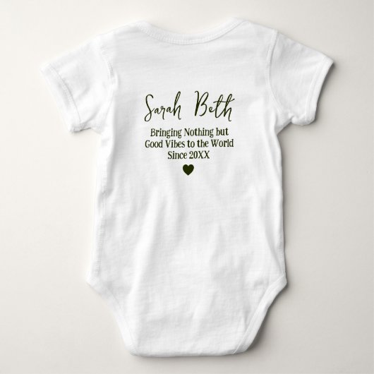 Schattig, wees aardig voor jezelf Zelfliefde Bloem Romper (Achterkant)