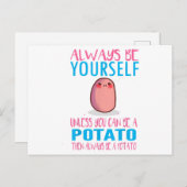Schattig Wees altijd jezelf tenzij een aardappel k Feestdagenkaart (Voorkant / Achterkant)