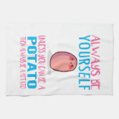 Schattig Wees altijd jezelf tenzij een aardappel k Theedoek (Horizontaal)