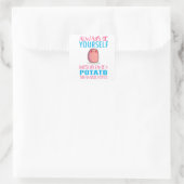 Schattig Wees altijd jezelf tenzij een aardappel k Vierkante Sticker (Tas)