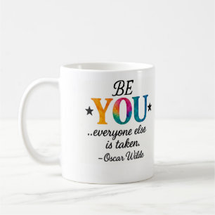 Schattig WEES JEZELF! Inspirerende quote Koffiemok