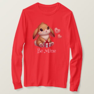 Schattig, wees van mij Valentijnsdag knuffelkonijn T-shirt
