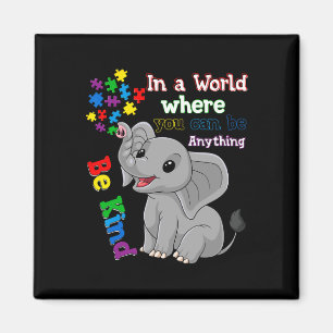 Schattig Wees Vriendelijk Olifant En Puzzelstuk Au Magneet