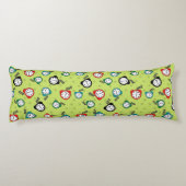 Schattig wekker groen rood patroon lichaamskussen (Achterkant)