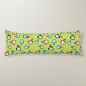 Schattig wekker groen rood patroon lichaamskussen (Voorkant)