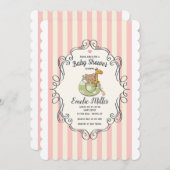Schattig welkom roze uitnodiging (Voorkant / Achterkant)