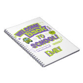 Schattig Welkom Terug Op School Paars Groen Notitieboek (Rechterzijde)