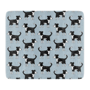 Schattig Welsh Border Collie Sheep Dog Patroon Snijplank