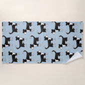 Schattig Welsh Border Collie Sheep Dog Patroon Strandlaken (Voorkant)