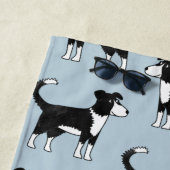 Schattig Welsh Border Collie Sheep Dog Patroon Strandlaken (In situ)