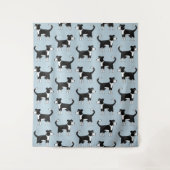 Schattig Welsh Border Collie Sheep Dog Patroon Wandkleed (Voorkant)