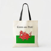Schattig Welsh Red Dragon Canvas tas (Voorkant)