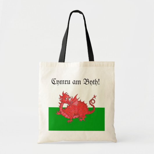 Schattig Welsh Red Dragon Canvas tas (Voorkant)