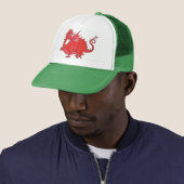 Schattig Welsh Red Dragon Trucker Hoed Trucker Pet (In situ)