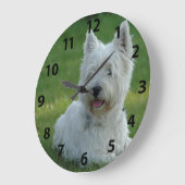 Schattig West Highland Terrier Grote Klok (Hoek)