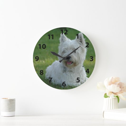 Schattig West Highland Terrier Grote Klok (Huis)