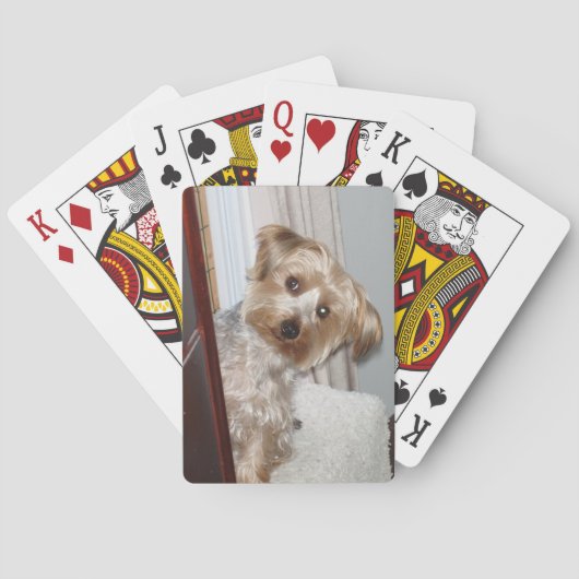 Schattig Westie/Yorkie Pokerkaarten (Achterkant)