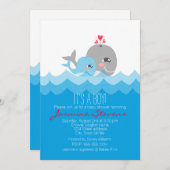 Schattig Whale Boy Baby shower Kaart (Voorkant / Achterkant)