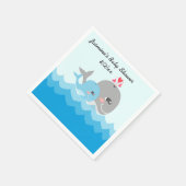 Schattig Whale Boy Baby shower Servetten (Hoek)