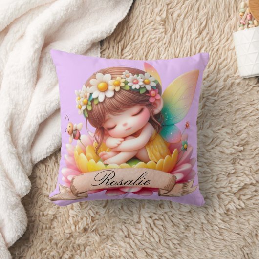 Schattig Whimsical Bloemige Zoete Dromen Slaapfee Kussen (Deken)