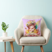 Schattig Whimsical Bloemige Zoete Dromen Slaapfee Kussen (Stoel)