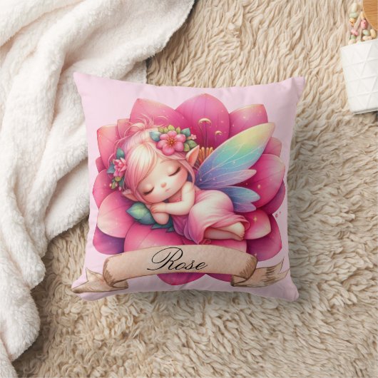 Schattig Whimsical Bloemige Zoete Dromen Slaapfee Kussen (Deken)