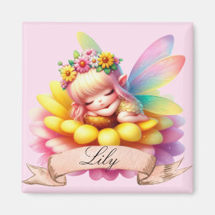 Schattig Whimsical Bloemige Zoete Dromen Slaapfee Magneet