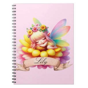Schattig Whimsical Bloemige Zoete Dromen Slaapfee Notitieboek