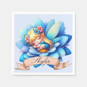 Schattig Whimsical Bloemige Zoete Dromen Slaapfee Servet
