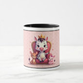 Schattig Whimsical Cartoon Prinses Zebra Hartjes Mok (Midden)