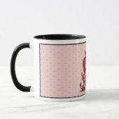 Schattig Whimsical Cartoon Prinses Zebra Hartjes Mok (Links)