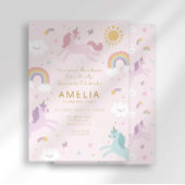 Schattig Whimsical Eenhoorn Meisje 5e Verjaardag Kaart