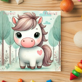 Schattig Whimsical Forest Friend Pony Poster