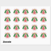 Schattig Whimsical Kabouter Vrolijk Kerstboom Rege Ronde Sticker (Vel)
