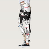 Schattig Whimsical Kat Patroon Leggings (Links)