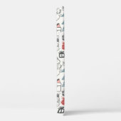 Schattig Whimsical Kerstman Kerstboom Patroon Roze Case-Mate iPhone Case (Achterkant / Rechts)