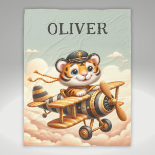 Schattig Whimsical Klein Vliegende Tijger in een V Fleece Deken