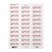 Schattig Whimsical Koppel Doodle | Monogram Huweli Etiket (Full Sheet)