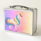 Schattig Whimsical Regenboog Eenhoorn Je Naam (Achterkant)