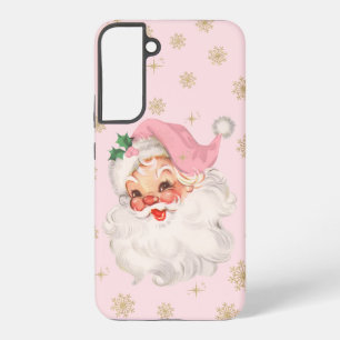 Schattig Whimsical Retro Roze Kerstman Kerstpatroo Samsung Galaxy Hoesje