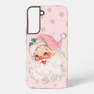 Schattig Whimsical Retro Roze Kerstman Kerstpatroo Samsung Galaxy Hoesje