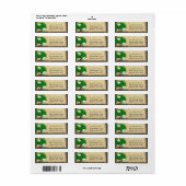 Schattig Whimsical Smaragdgroene Hartbladboom Etiket (Full Sheet)