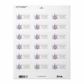 Schattig Whimsisch Noords Doodle Kerstadres Etiket (Full Sheet)