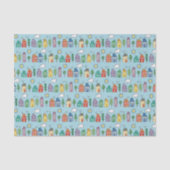Schattig Whimsy Buurt Inpak Tissue Papier (Voorkant)