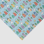 Schattig Whimsy Buurt Inpak Tissue Papier (Detail)