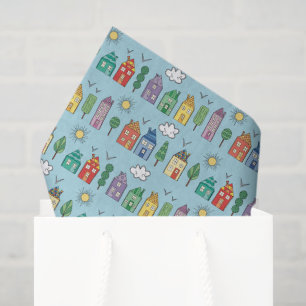 Schattig Whimsy Buurt Inpak Tissue Papier