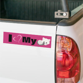 Schattig White Kitten Bumpersticker