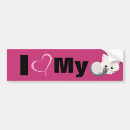 Schattig White Kitten Bumpersticker