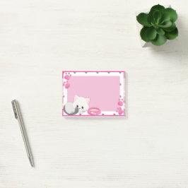 Schattig White Kitten Post-it® Notes