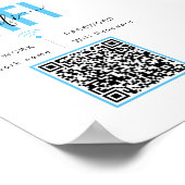 Schattig WiFi-netwerkwachtwoord | QR-code Poster (Hoek)